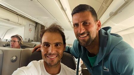Novak Djokovic și Rafael Nadal, imagine de 1 milion de like-uri! Ce au făcut cei doi rivali în timpul zborului către Indian Wells. FOTO