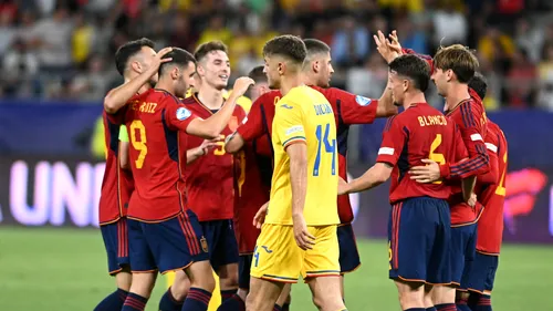 România U21 - Spania U21 0-3. „Tricolorii” mici, debut cu stângul la EURO 2023! Selecționata lui Emil Săndoi, pe ultimul loc în clasamentul Grupei B