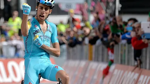 A RUpt plutonul. Fabio Aru, noua senzație a ciclismului italian, l-a imitat pe Pantani pe Montecampione