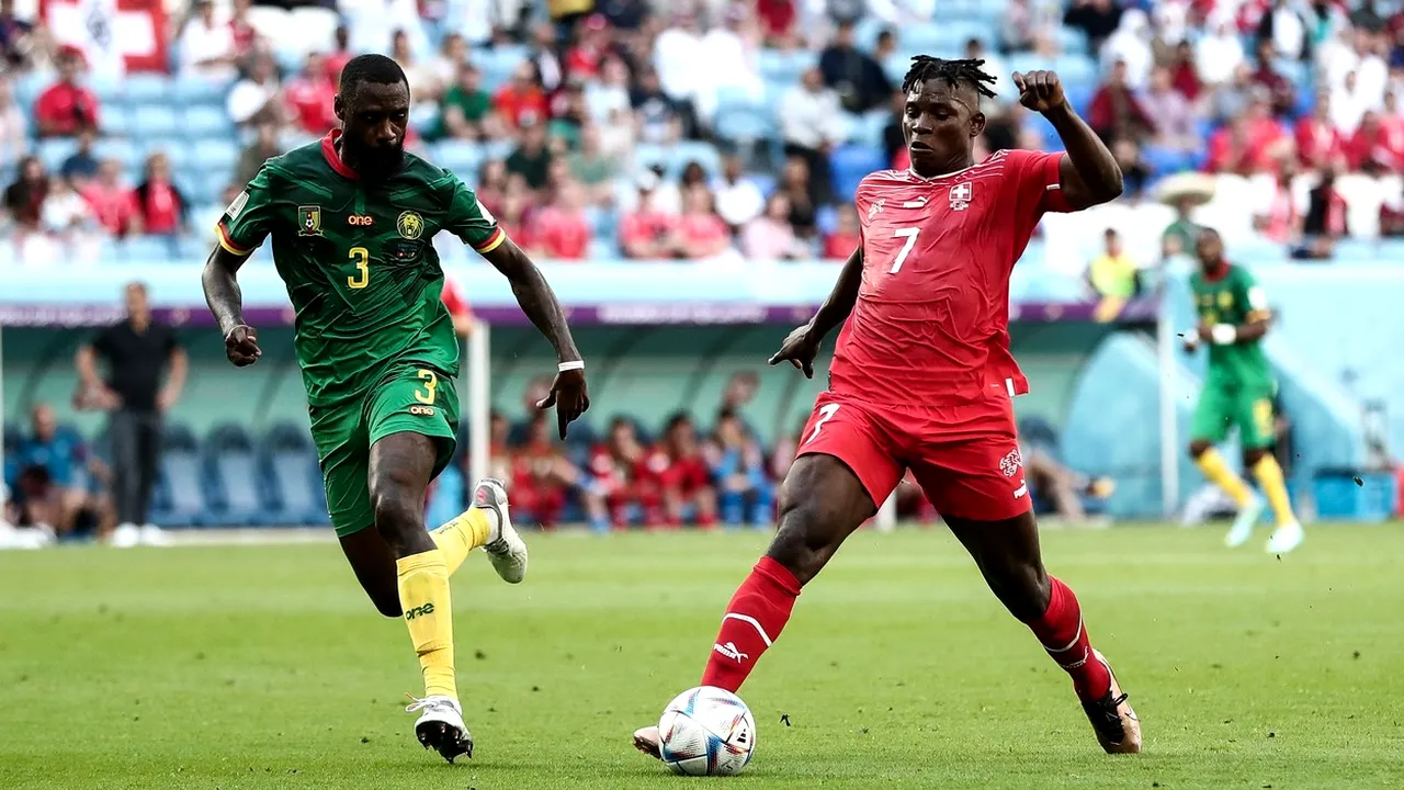 Elveția - Camerun 1-0. „Leii neîmblânziţi”, învinși de un atacant născut în capitala Yaounde