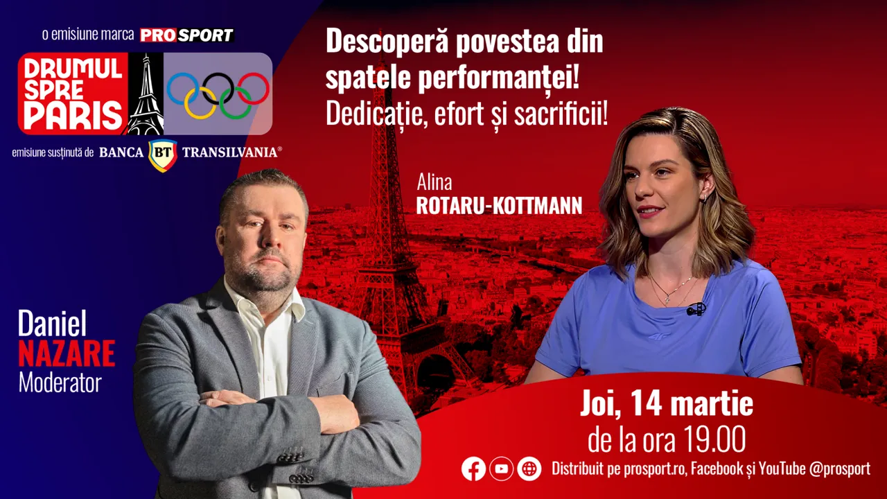 Alina Rotaru Kottman va fi invitata emisiunii ,,Drumul spre Paris’’ de joi, 14 martie, de la ora 19:00