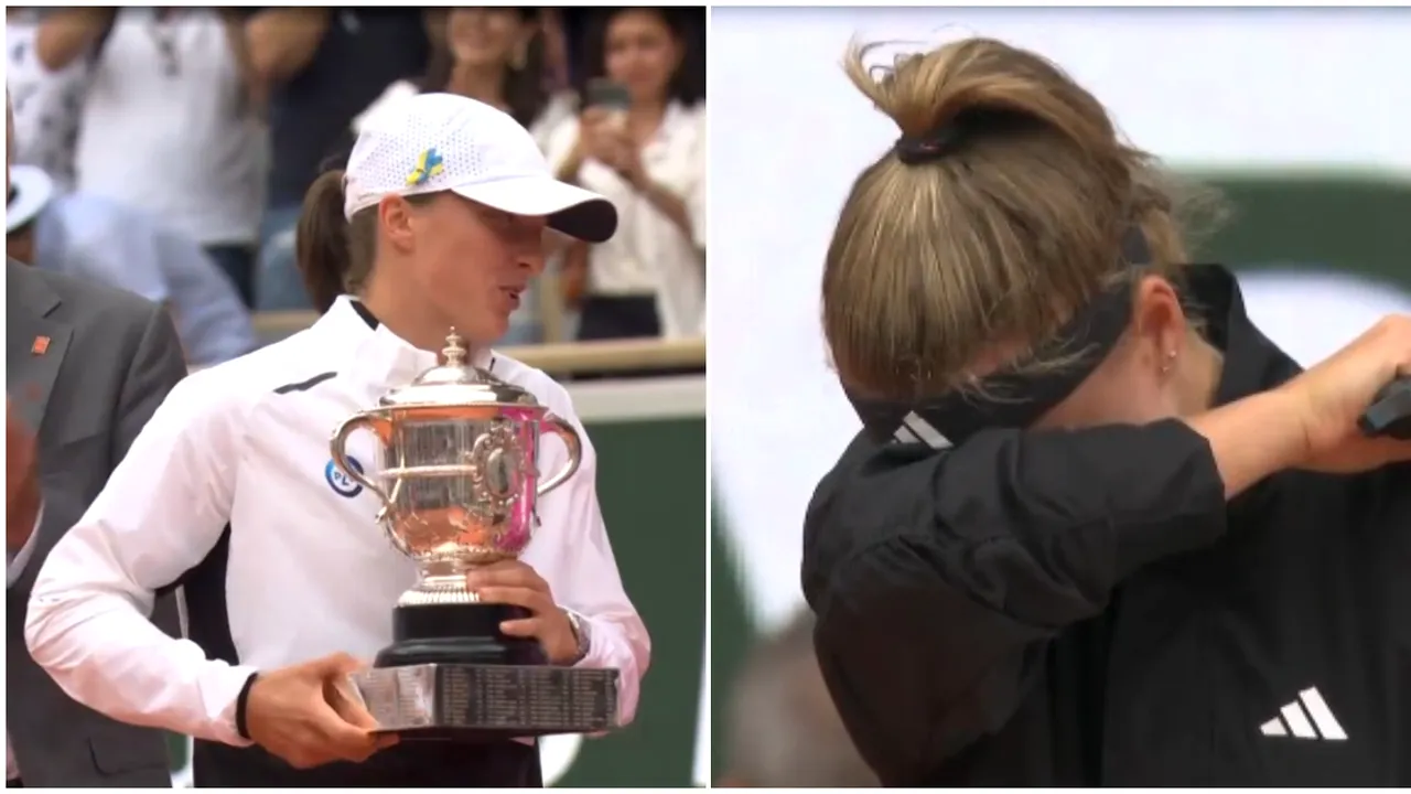Momente emoționante după finala feminină de la Roland Garros! Ce au declarat Iga Swiatek și Karolina Muchova cu ochii în lacrimi: „Nu m-aș fi aflat aici fără ajutorul vostru!