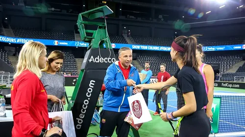 Când pierde la tenis e un car de nervi! Azi, nu s-a băgat la joc, dar a mers la echipa de Fed Cup cu un talisman. Ce au primit Sorana Cîrstea și Irina Begu de la Dan Petrescu