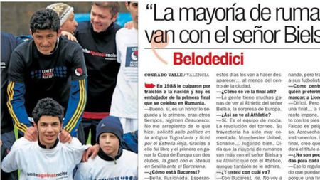 Belo așteaptă FINALA: "Majoritatea românilor țin cu Athletic Bilbao,** eu voi ține cu Bucureștiul!"