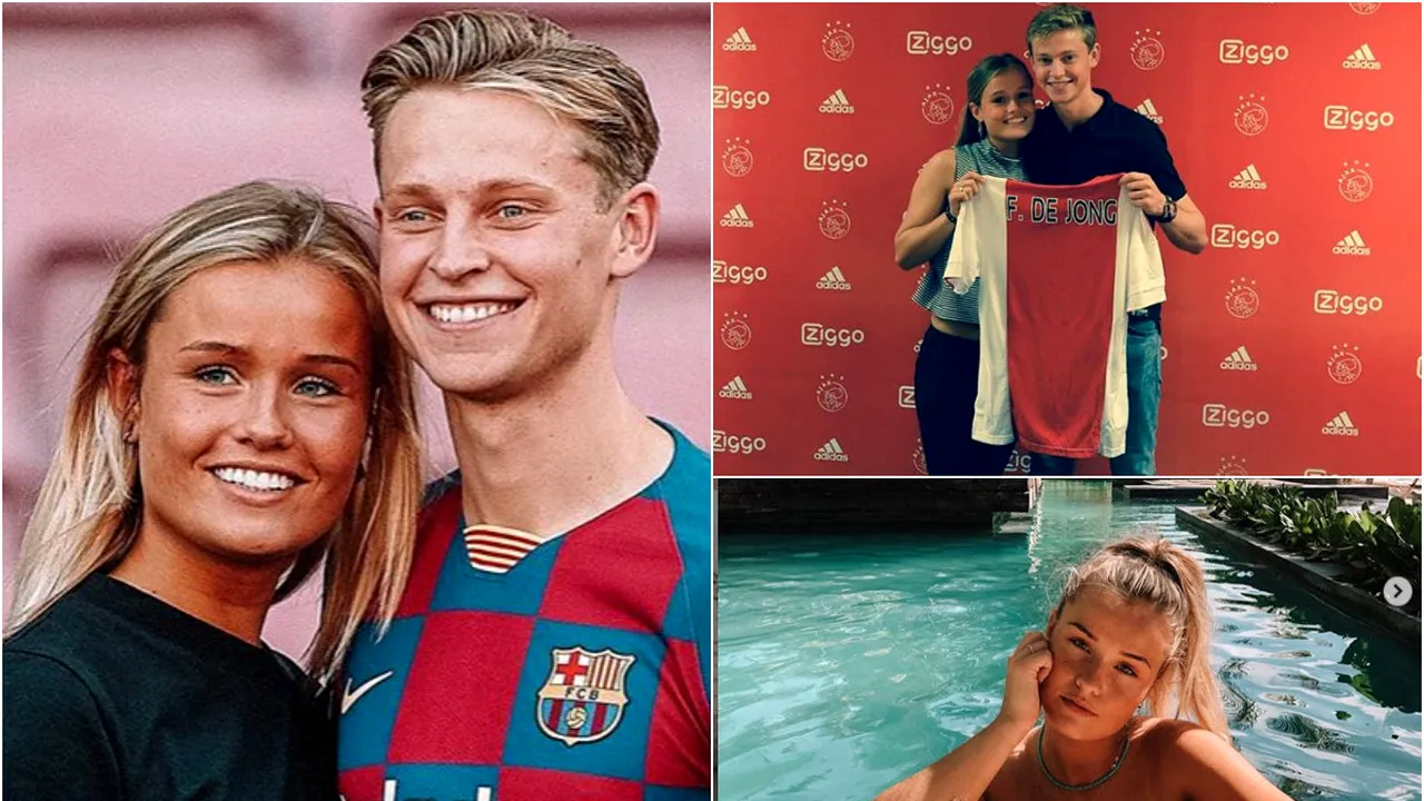 S-au cunoscut în liceu, acum se mută împreună în Barcelona. Frenkie de Jong și-a chemat iubita pe gazonul de pe Nou Camp la prezentarea oficială | GALERIE FOTO

