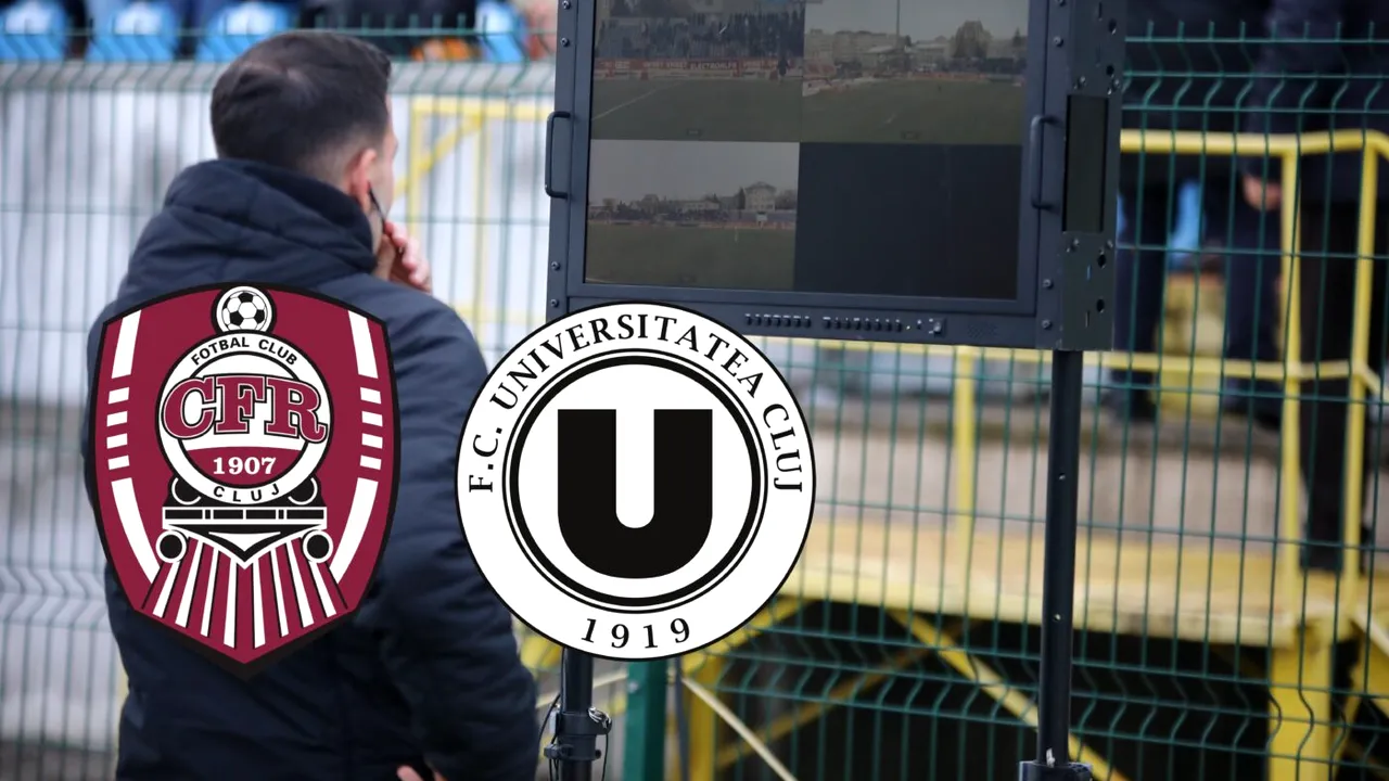 „Conexiune compromisă complet”. Doar în România se putea întâmpla: a fost prins vinovatul din cauza căruia a picat sistemul VAR la CFR Cluj – U Cluj