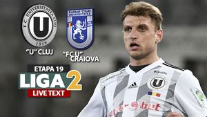 ”U” Cluj câștigă la limită meciul cu ”FC U” Craiova, după ce arbitrul a refuzat în prelungiri un penalty pentru olteni. Liderul Ligii 2 pierde al doilea joc consecutiv în acest sezon și ar putea pica în clasament