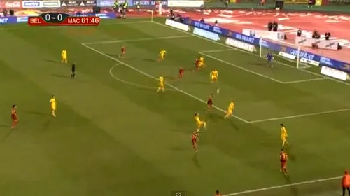 VIDEO: Georgievski, prestație dezastruoasă la națională! Hazard l-a făcut pe stelist să viseze urât!** Cum se termină faza din imagine: