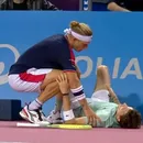 „O să încep să plâng!”. Accidentare șocantă în tenis, după ce jucătorul a căzut și s-a lovit brutal cu capul de teren! Cum a reacționat adversarul său