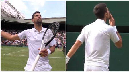 Novak Djokovic a făcut show pe teren în timpul finalei de la Wimbledon! Gesturi ironice către spectatori și reproșuri la adresa arbitrului | FOTO & VIDEO