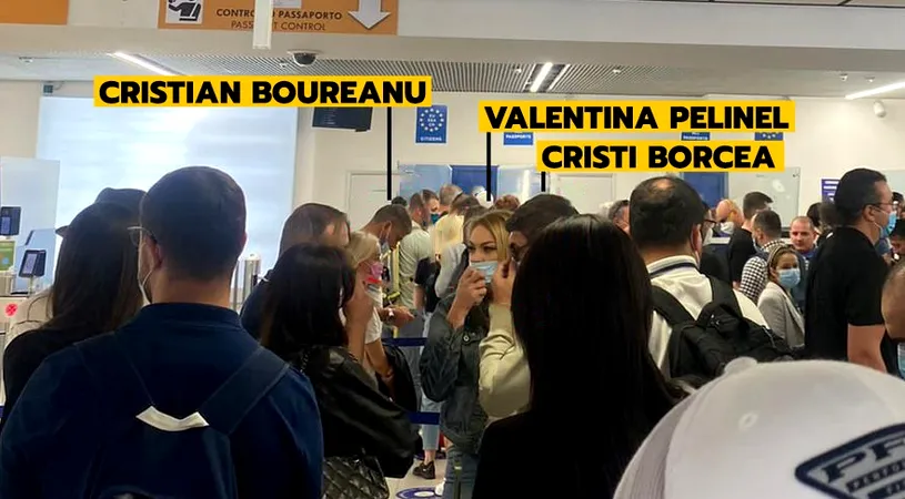 Imagini fabuloase: întâlnire-șoc a „triunghiului” Cristi Borcea – Valentina Pelinel – Cristi Boureanu! Au dat nas în nas în aeroport | FOTO