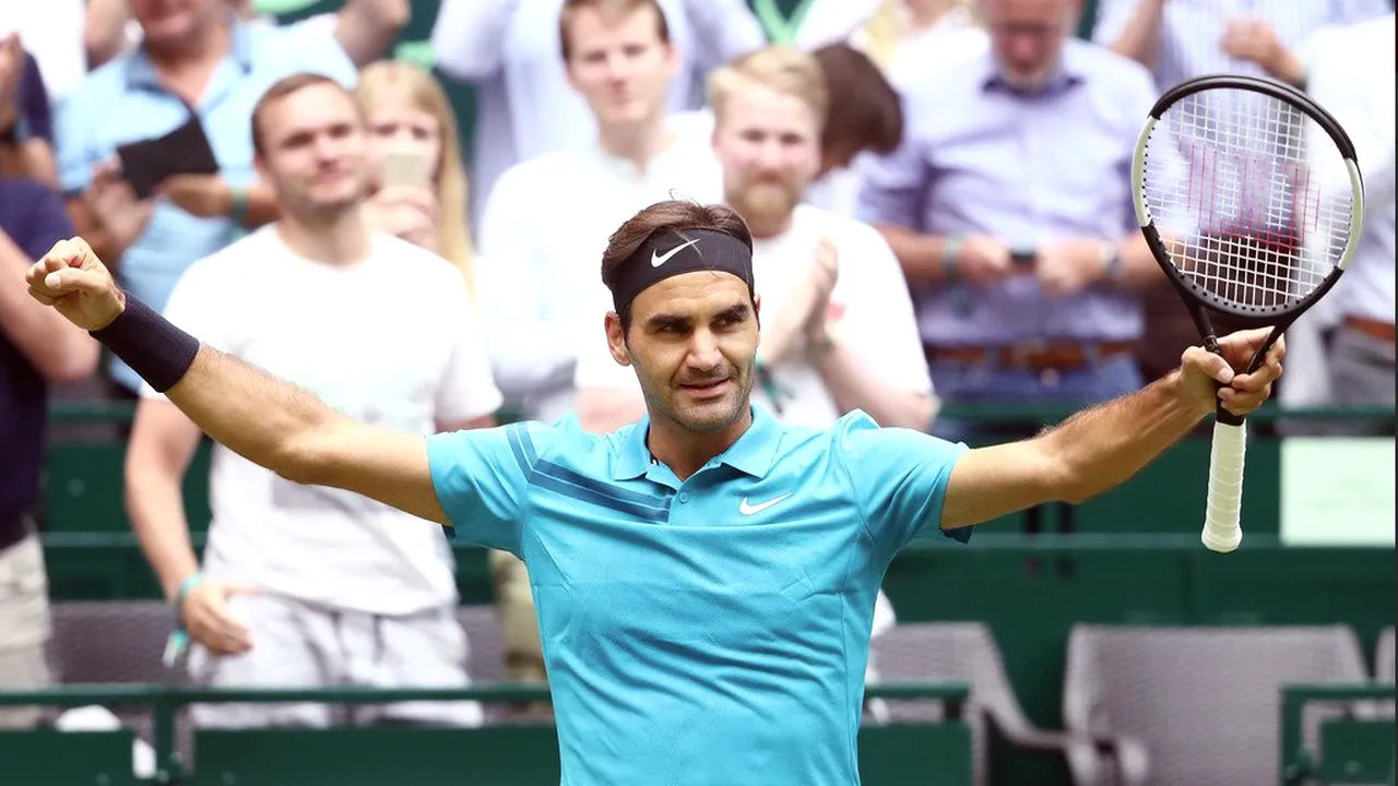 Vârsta nu îl împiedică pe Federer să-și continue perioada de invincibilitate. Ajuns la 36 de ani, elvețianul are un număr impresionant de victorii pe iarbă