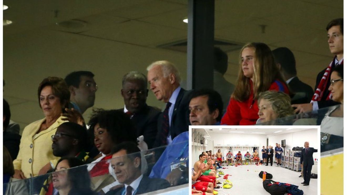 Vicepreședintele SUA, Joe Biden, a fost în vestiarul echipei după victoria cu Ghana: 2000 de oameni au controlat stadionul de bombe