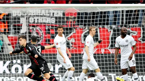 Leverkusen o DISTRUGE pe Frankfurt! Câte goluri a marcat în 45 de minute. Antrenorul lui Eintracht a făcut două schimbări într-un minut