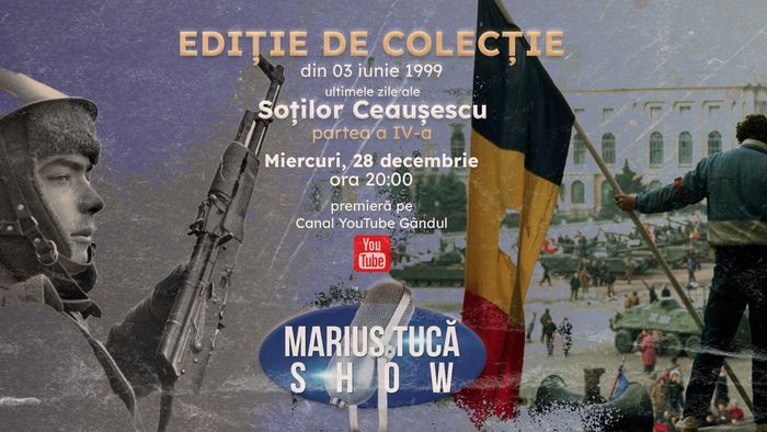 Marius Tucă Show începe miercuri, 28 decembrie, de la ora 20.00, pe gândul.ro
