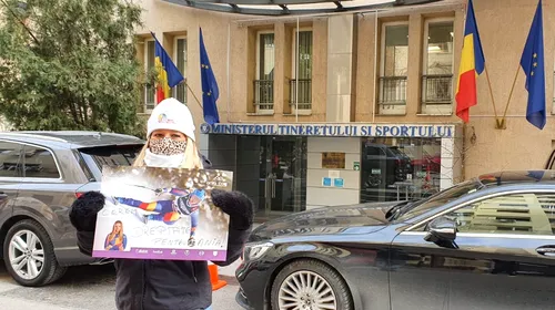 Scandal la Federația Română de Schi! Protest în fața Ministerului Tineretului și Sportului. Mama Aniei Caill se revoltă | EXCLUSIV