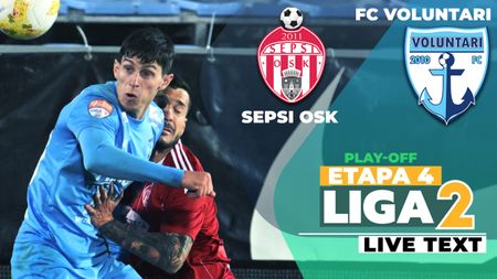 FC Voluntari evită eșecul la Sfântu Gheorghe printr-un penalty controversat primit în prelungiri. Sepsi OSK pierde teren în fața liderului Corvinul
