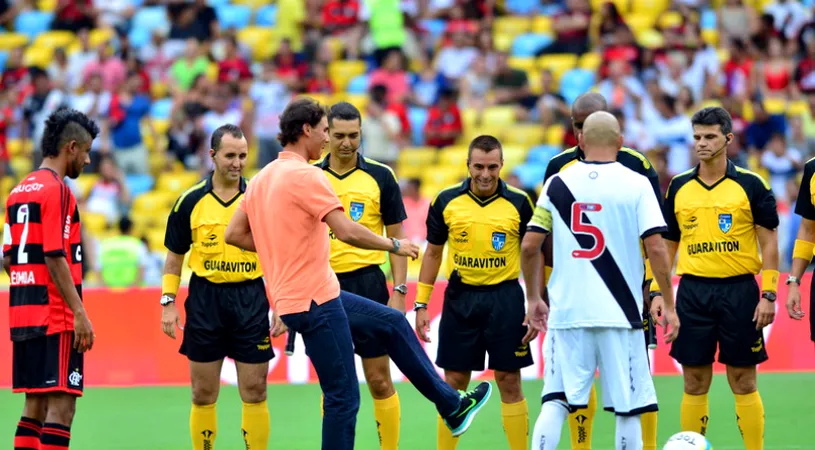 Nadal a jucat fotbal pe Maracana. Rafa a dat lovitura de start în derby-ul Braziliei