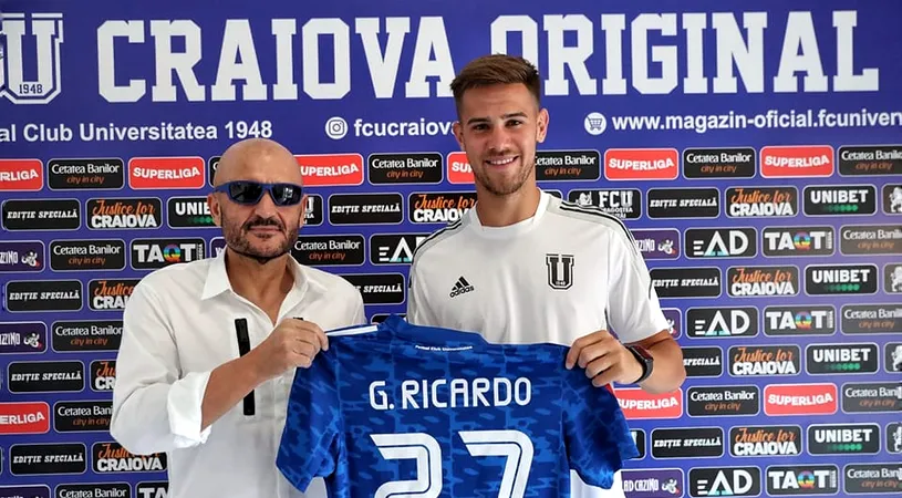 Ricardo Grigore, cedat de Dinamo la ”FC U” Craiova! Suma de bani încasată de bucureșteni