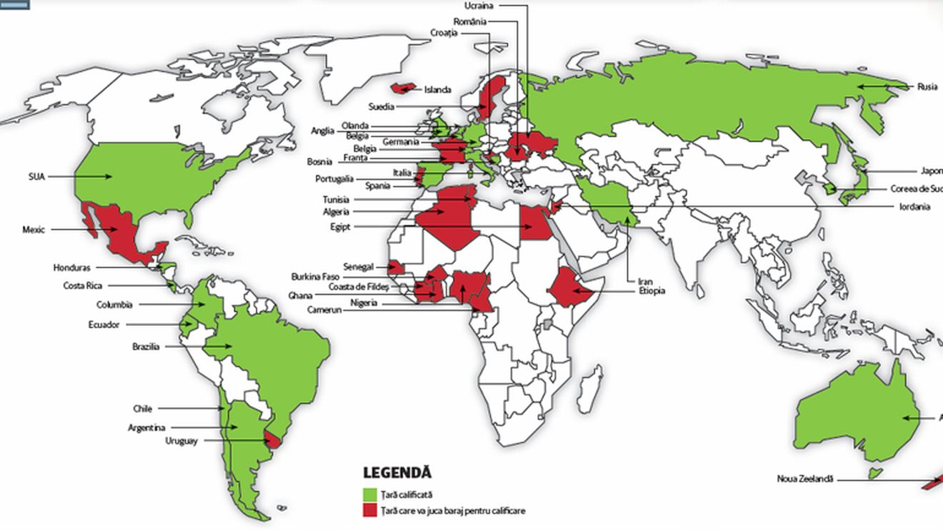 Steagurile Mondialului! Se știu 21 din cele 32 de echipe care vor participa la CM
