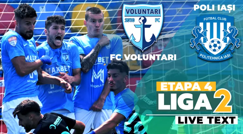 Remiză fără gol între FC Voluntari și Poli Iași. Nervii, în special ai antrenorilor, au sărit în ultimele minute ale jocului, după un gol anulat ilfovenilor