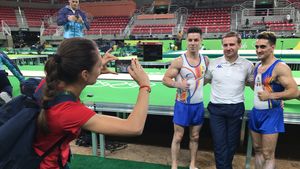 Rio 2016. Gimnaștii români au șovăit la antrenamentul oficial pe podium. Drăgulescu: "Atât a fost fitilul"