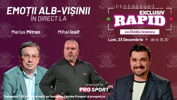 Miță Iosif și Marius Mitran vin astăzi la EXCLUSIV RAPID. Vă așteptăm la ora 16:30 în direct pe canalul de YouTube – ProSport!