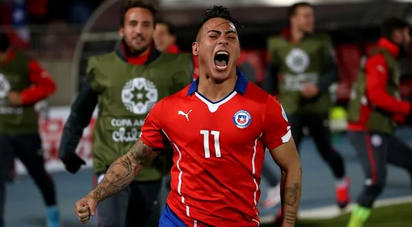 Chile, pentru a cincea oară în finala Copa America. Edu Vargas, meci senzațional: e golgheterul turneului și a reușit o bijuterie în semifinala cu Peru