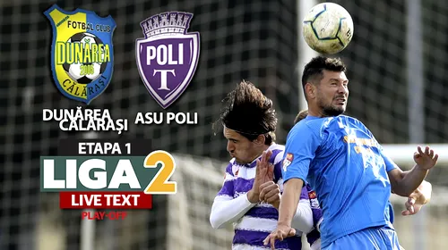 Dunărea Călărași și ASU Poli termină la egalitate și play-off-ul Ligii 2 nu are niciun gol marcat după primele două meciuri. Echipa lui Pustai a avut și un eliminat