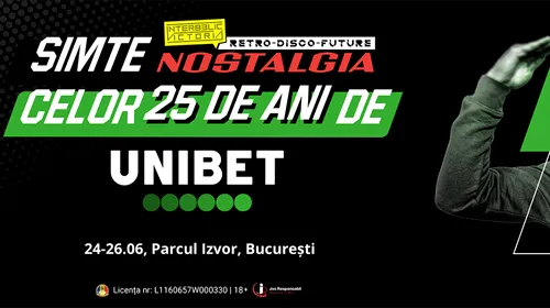 Unibet, partener oficial al Festivalului Nostalgia din București, 24 – 26 iunie 2022