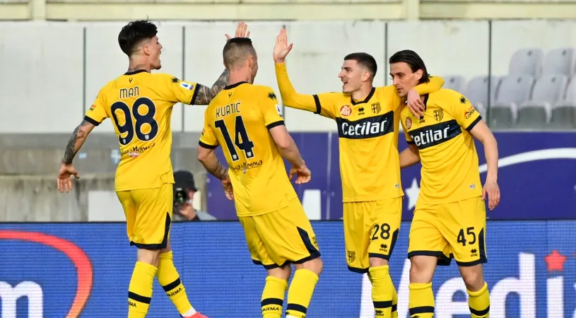 Valentin Mihăilă, primul gol în Serie A! Dennis Man a contribuit și el la a treia reușită, dar Parma a avut un meci de coșmar cu Fiorentina