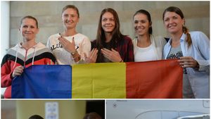 Campioanele din FED Cup s-au întors în țară! Andreea Mitu: "Am avut doar o oră să pregătesc meciul cu Bouchard, dar am găsit o cale să câștig!" GALERIE FOTO