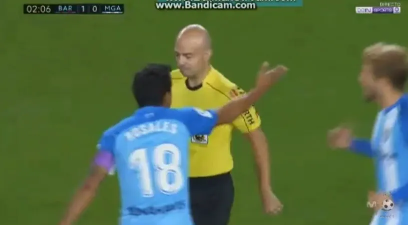 VIDEO | BarÃ§a a deschis scorul dintr-o eroare flagrantă de arbitraj în meciul cu Malaga! Reacția fanilor nu s-a lăsat așteptată: 