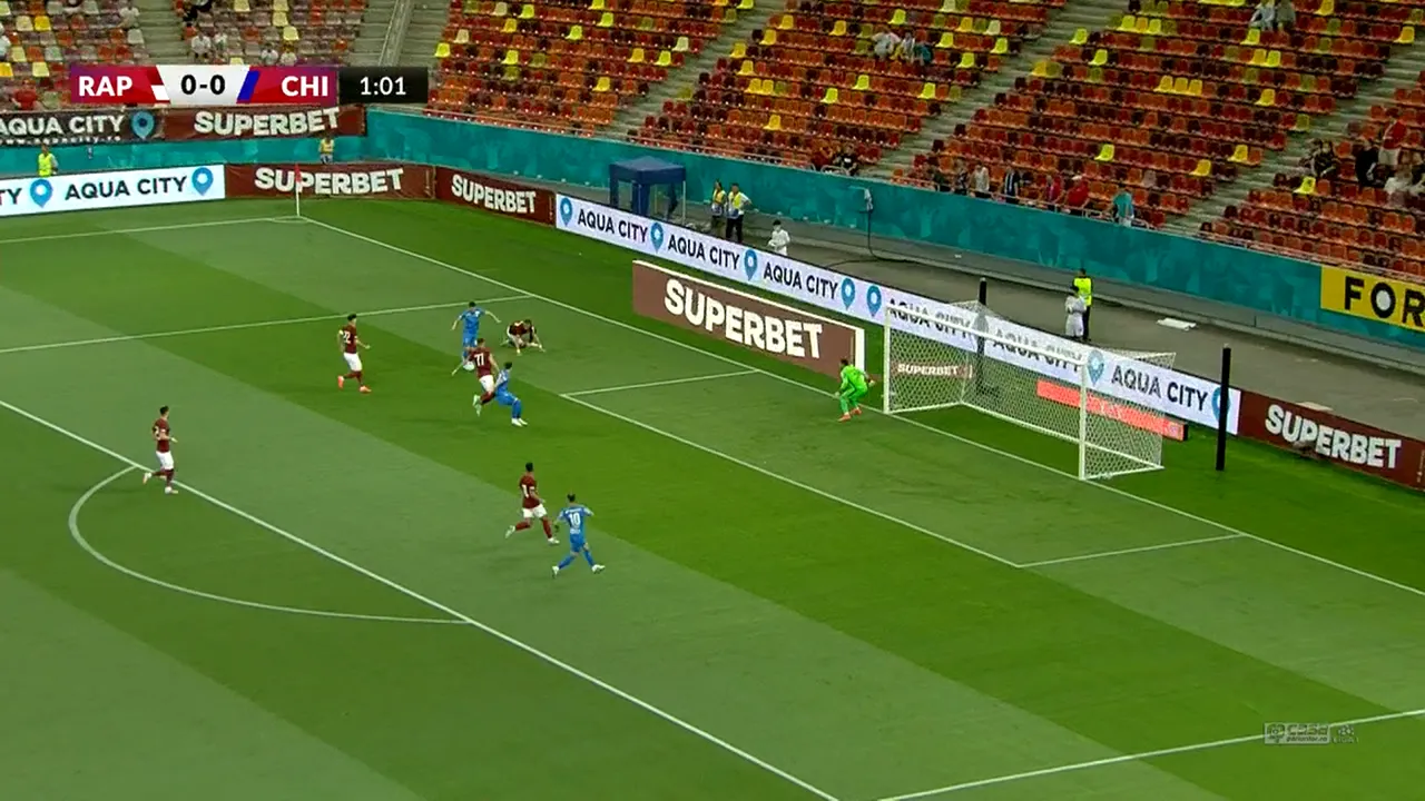 Rapid - Chindia 1-0. Giuleștenii, debut cu dreptul în Liga 1! Atmosferă superbă pe Arena Națională