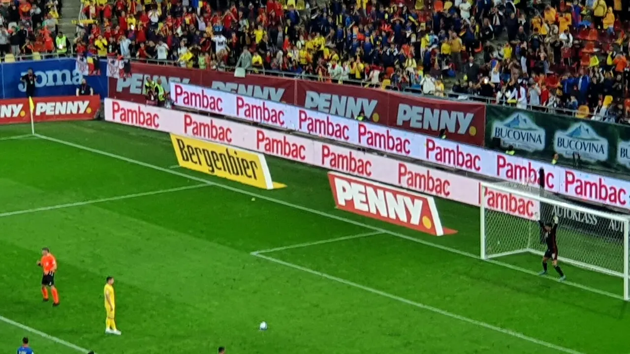 România face spectacol pe Arena Națională: Hagi scoate penalty, Răzvan Marin transformă fără emoții și face 3-0! Reacție de neprețuit a fiului „Regelui” după gol