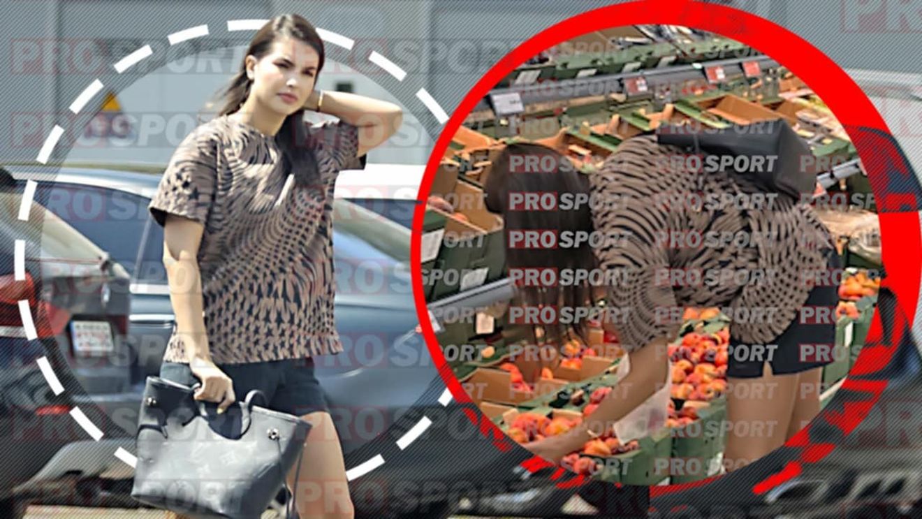 E austeritate și pentru cei bogați. Sandra Mutu își face cumpărăturile de la un supermarket cu prețuri pentru orice gospodină. IMAGINI EXCLUSIVE