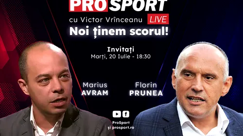 ProSport Live, o nouă ediție premium pe prosport.ro! Florin Prunea și Marius Avram vorbesc despre cele mai noi informații din fotbalul românesc