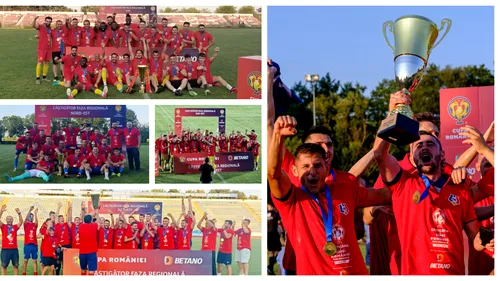 Câștigătoarele celor șapte finale din Faza regională a Cupei României. Echipa lui Petre Grigoraș a obținut din nou trofeul