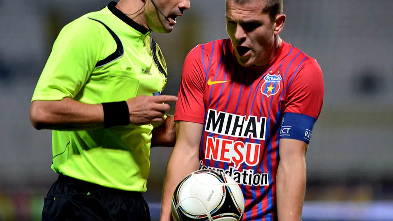 Sebastian Colțescu arbitrează meciul Astra - Steaua