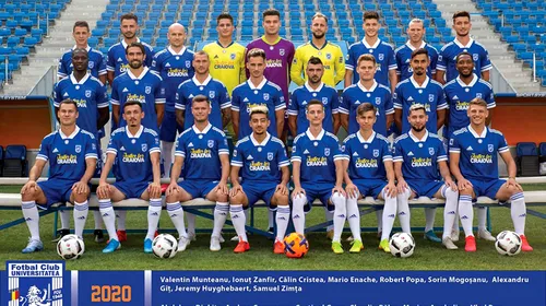 FOTO | ”FC U” Craiova și-a prezentat echipamentele de joc și lotul pentru sezonul de Liga 2