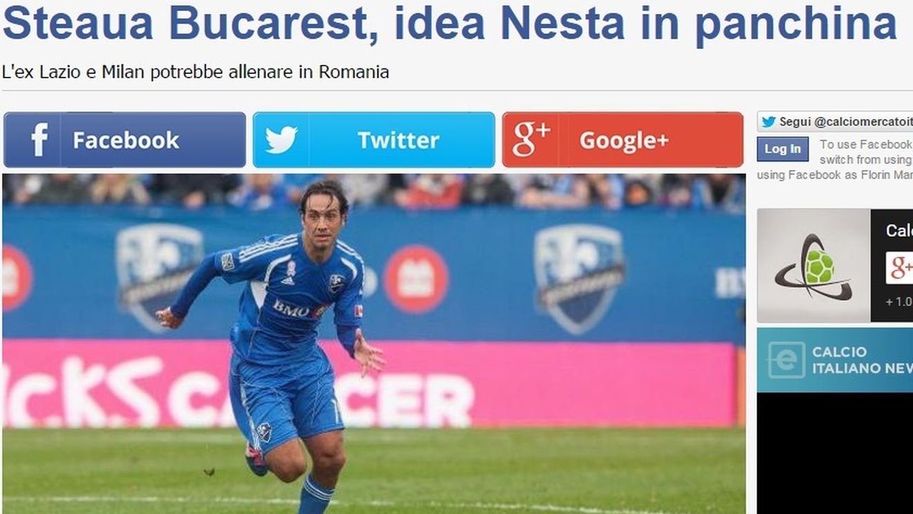 Italienii aruncă bomba! "Alesandro Nesta s-a oferit să antreneze Steaua"