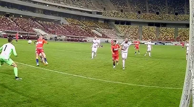 Arbitrul Radu Petrescu, două gafe uriașe în aceeași fază la FCSB - Dinamo! Dennis Man l-a „păcălit”, iar Florin Tănase a reușit dubla din penalty | FOTO&VIDEO