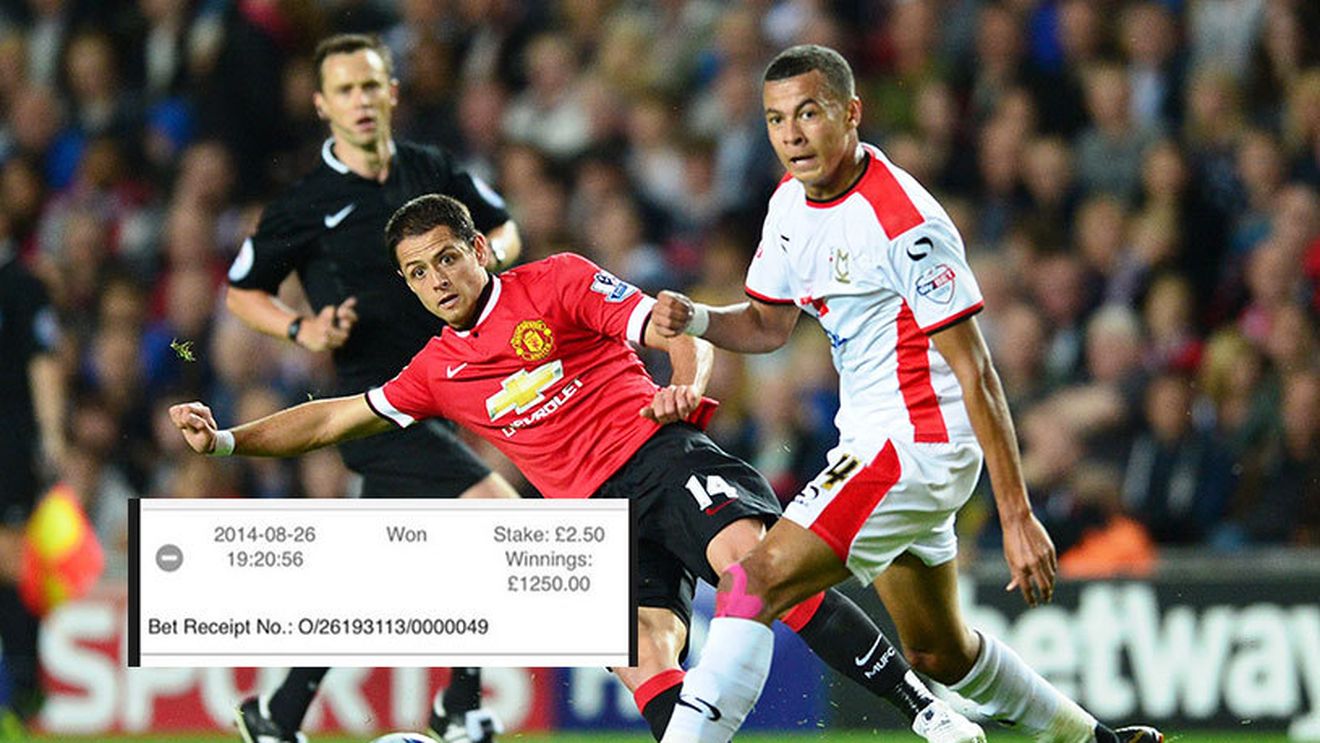 FOTO | A pariat din greșeală că MK Dons o va învinge pe Manchester United cu 4-0 și a câștigat 1.250 de lire sterline