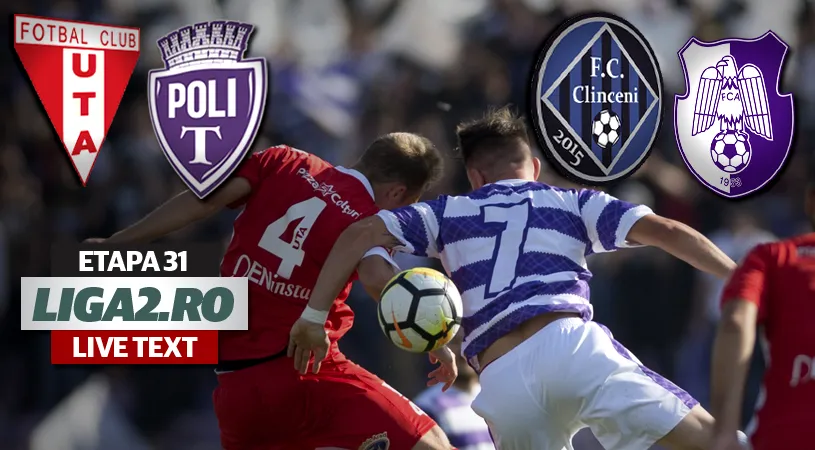 Derby-ul UTA - Poli s-a terminat în minutul 62, după ce timișorenii au ieșit de pe teren! Motivul gestului extrem.** Șase goluri în Clinceni - FC Argeș