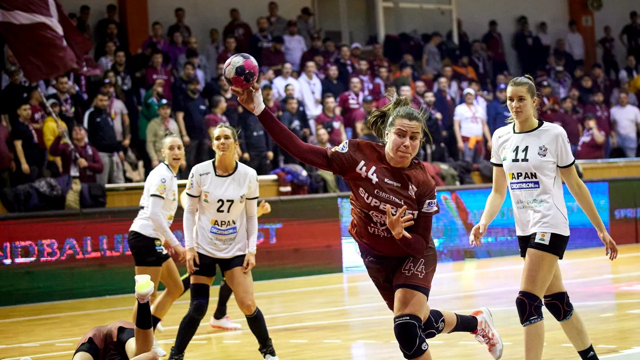 Nebunie în Liga Națională de handbal feminin! Victorii clare pentru Rapid și CSM București. Atmosferă superbă în Giulești! Cum arată clasamentul la vârf