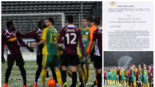 OFICIAL | CS Mioveni solicită rejucarea meciului cu CFR Cluj din sferturile Cupei României. Scrisoarea adresată FRF și precedentul invocat ca argument