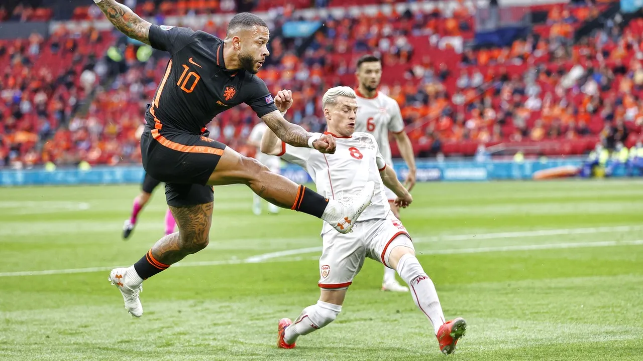 Macedonia de Nord - Olanda 0-3, în grupa C de la EURO 2020 | Băieții lui Frank de Boer se impun categoric prin golurile lui Depay și Wijnaldum