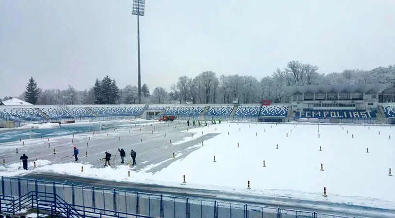 Moldova, sub cod galben de ninsori! Ieșenii dau asigurări că terenul din Copou va fi bun la ora jocului cu FC Botoșani. 