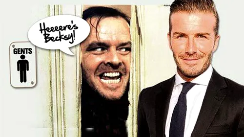 Beckham a ajuns pe tărâmul unde nu mai este vedetă!** Acum se abține cu greu să nu îi ceară autograf lui Jack Nicholson la toaletă