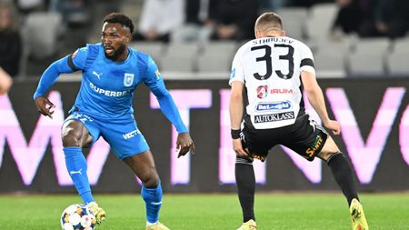 Gest șocant! Etim a făcut un fault inconștient și Istvan Kovacs l-a eliminat în minutul 20 din U Cluj – U Craiova